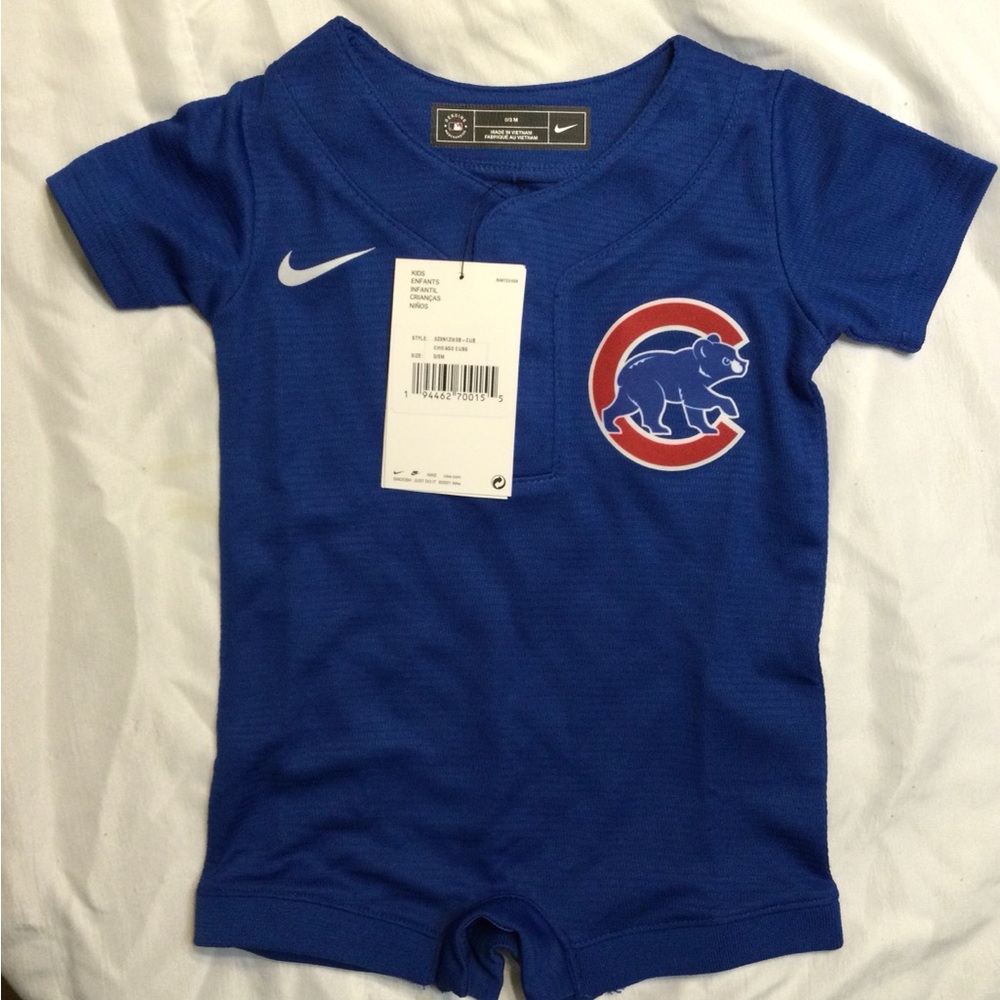 Chicago Cubs Nike Newborn & Infant Official Jersey Romper